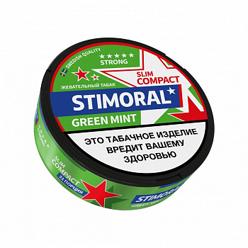 Жевательный табак STIMORAL STRONG Slim Compact "GREEN MINT"