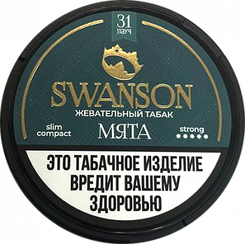 Жевательный табак SWANSON Slim Compact STRONG "Мята" (Свежесть)