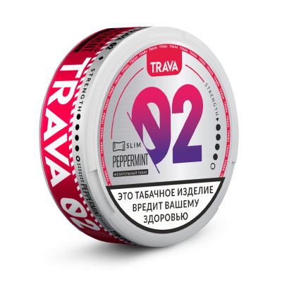 Жевательный табак TRAVA SLIM STRONG "PEPPERMINT"